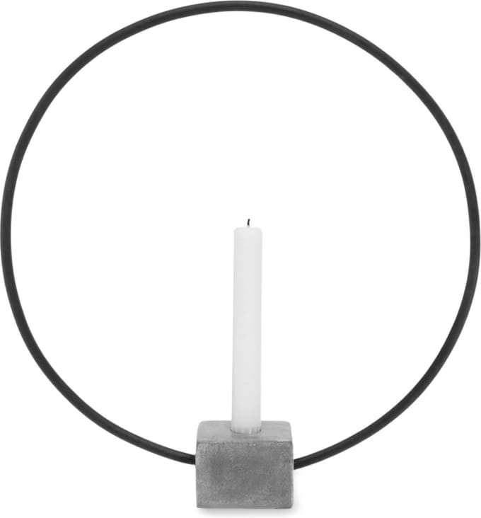 Kandelaar Beton Cirkel Modern 38 cm
