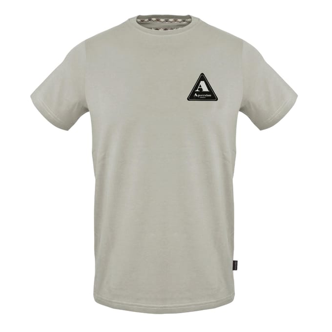 Aquascutum Heren Driehoek Logo T-Shirt (Grijs)