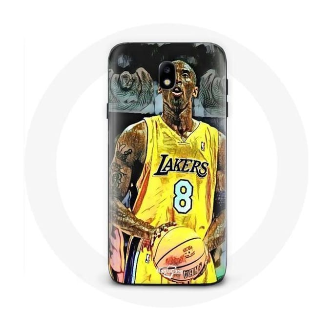 Coque - NBA - Kobe Bryant Dunk Lakers 8 - Souple - Noir - Compatible Galaxy J3 2017 noir