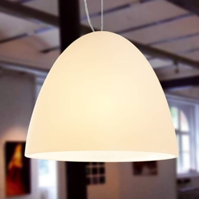 Casablanca BELL - 1-lichts zandkleurige hanglamp, 21 cm