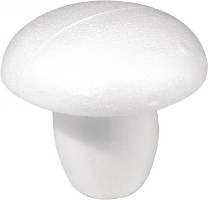 Rayher hobby DIY piepschuim paddestoel - 13 cm - wit - Knutselen - materialen