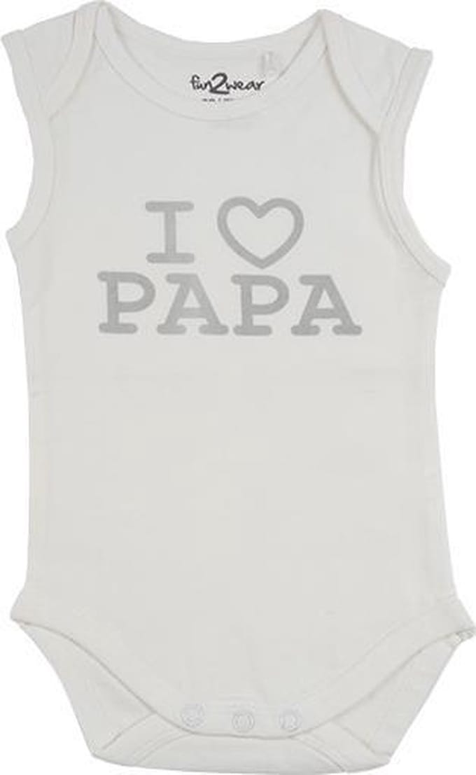 Fun2Wear Romper love papa offwhite maat 74