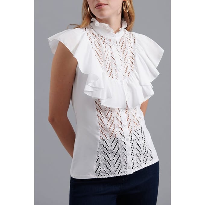 Anne Fontaine Cenitz White Taglia: 38 | Magliette intime Outlet | Donna | Bianco