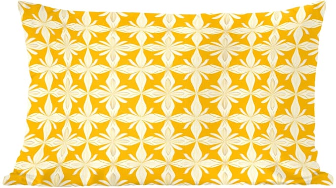 Sierkussens - Kussentjes Woonkamer - 60x40 cm - Patroon - Retro - Geel