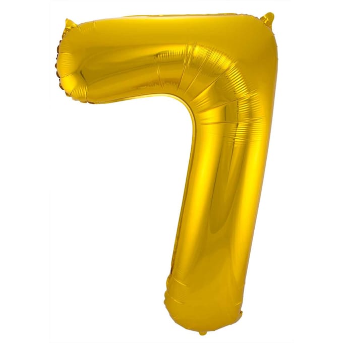 Folat - Folieballon Cijfer 7 Goud - 86 cm