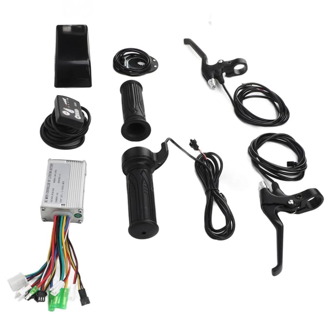 Elektrische Fiets Conversie Kit S800 Paneel 15A Controller Remhendel en Draaigreep voor 250W black