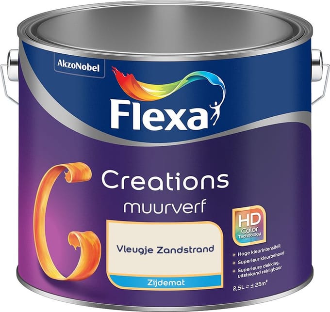 Flexa - Creations Muurverf Zijdemat - Vleugje Zandstrand - Mengverf - 2,5 L