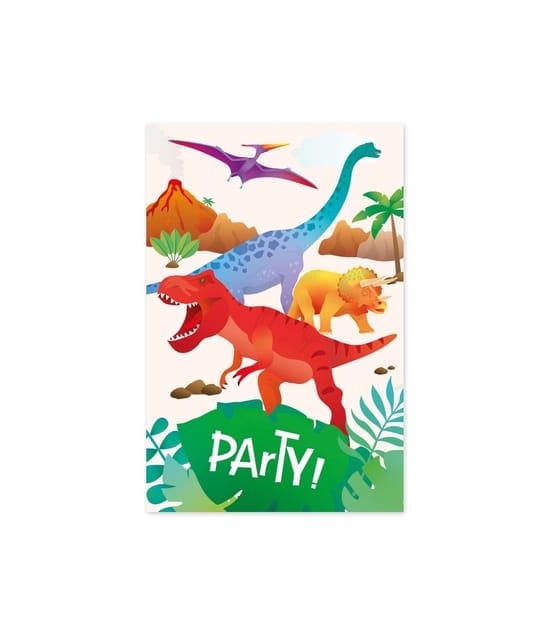 Paper Dreams Uitnodigingskaarten Dino 15x10cm - 6st