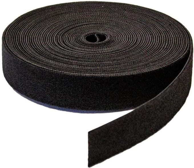 Allteq - Klittenband - Kabelbinder - 20mm breed - Zwart - 5 meter