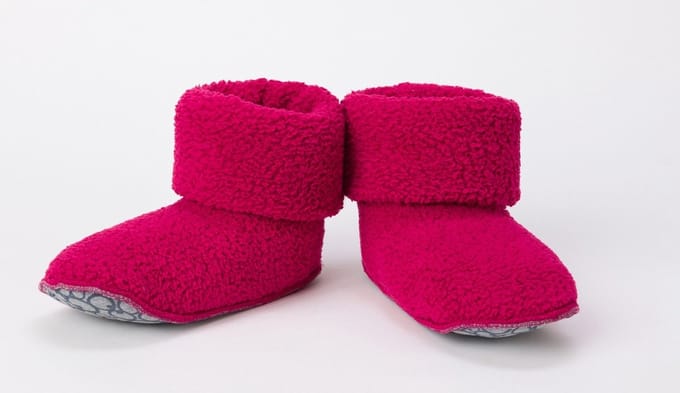 Pantoffels Woody Teddy - Framboos rood 30/34
