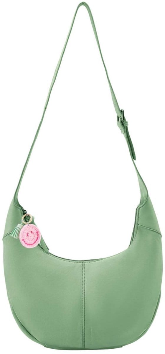 FREDsBRUDER Leren Schoudertas Take A Smile Big Hobo Bag Fresh Mint Mintgroen