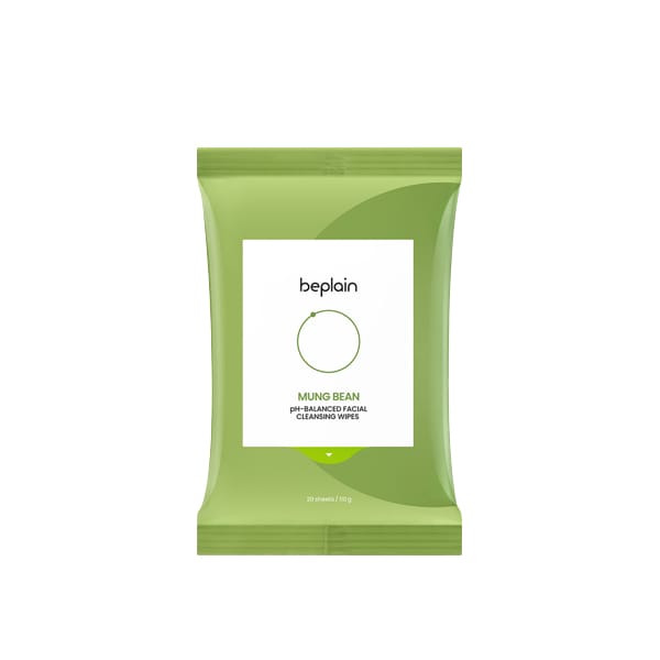 [Deal] beplain - Mung Bean Ph-Balanced Facial Cleansing Wipes - 20p
