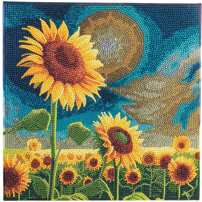 Diamond Painting "Crystal Art Kit", 30 x 30 cm - Sunflowers