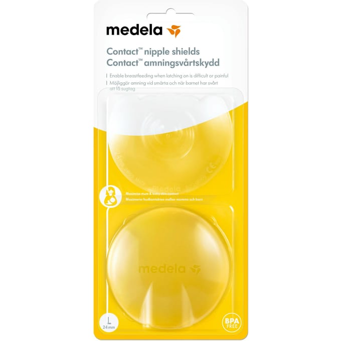 Medela Neem Contact Op Met Tepelhoeders L 24 Mm 2 st