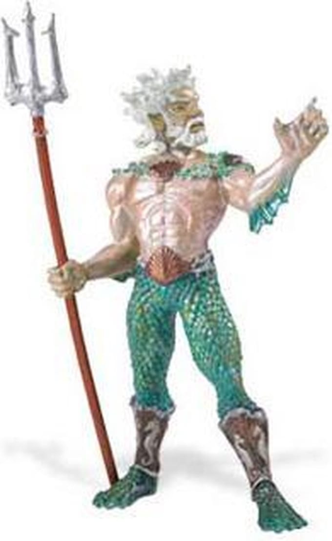 Poseidon mini figuur  12.5 cm hoog