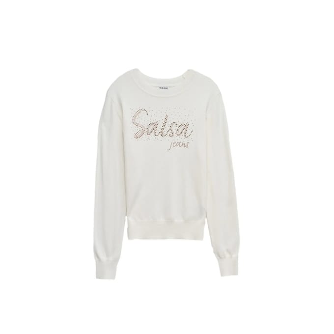 Pullover met logo dames Salsa Jeans