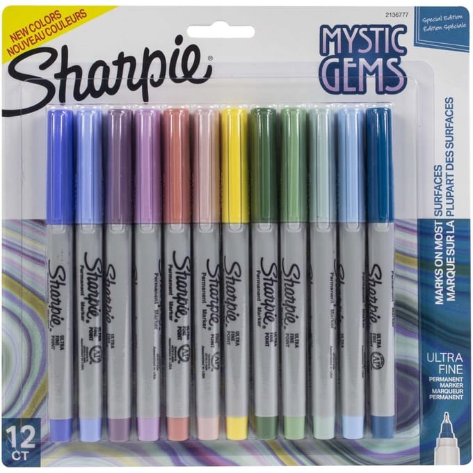 Sharpie - Permanent Markers - Ultra Fine - Mystic Gems - 12stuks