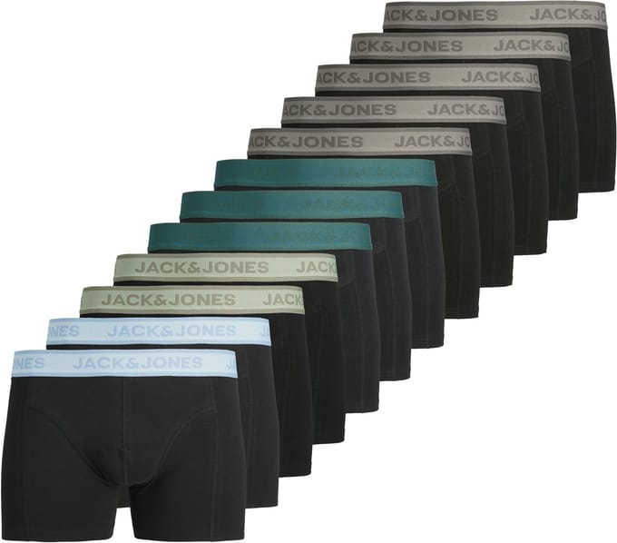 Jack & Jones Solid Trunks Heren (12-pack) - Maat L
