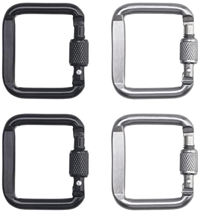 Carabiner Haken - Multifunctionele Sterke Haak - 4 Stuks Aluminium