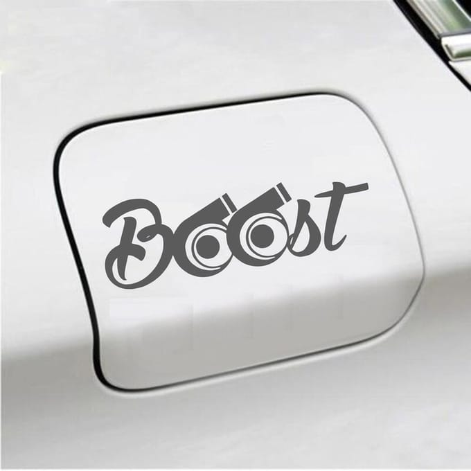Bumpersticker - Boost - 6,3 X 19 - Antraciet