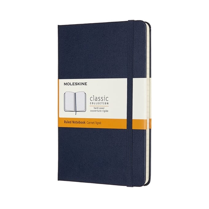 Moleskine Classic Notitieboek - Medium - Hardcover - Gelinieerd - Saffier Blauw