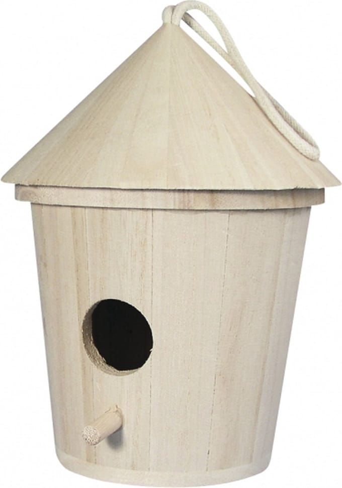 Set van 3x stuks Houten vogelhuisjes 16 cm - Hobby artikelen en materialen