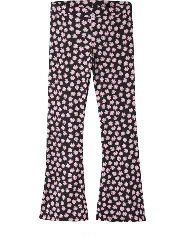 Name It - Flared - Broek - NKFDuni - Bloemetjes - Maat 128