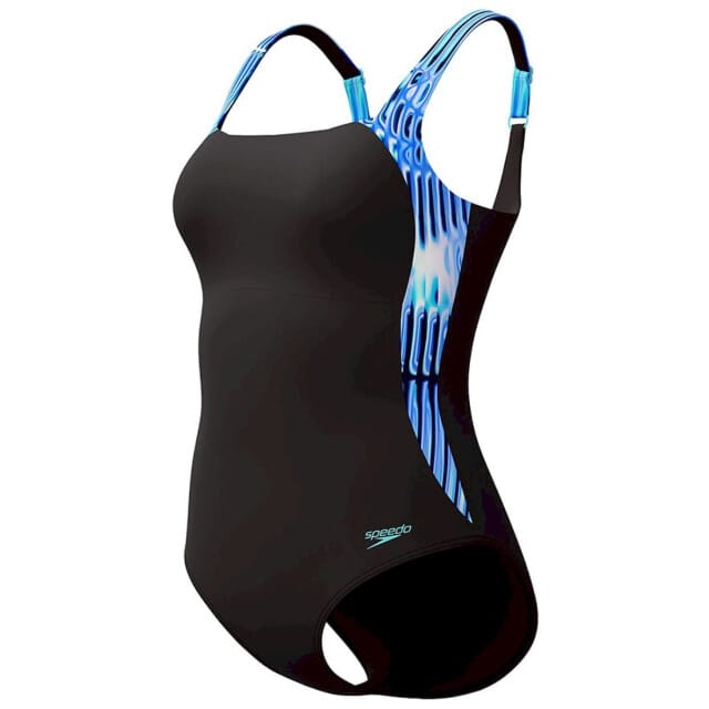 SPEEDO - eco lunalustre 1p blu/grn - Wedstrijd badpak dames - Zwart