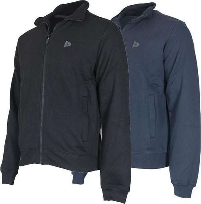 2-Pack Donnay - Sweater zonder capuchon (Bryan) - Sportvest - Heren - Black/Navy (919) - maat S