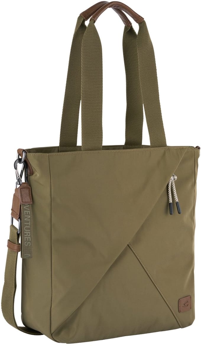 camel active schoudertas Aurum Zip Tote Bag Khaki kaki