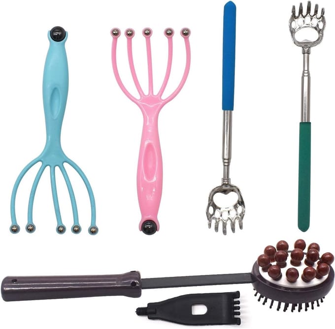 Complete Lichaamsmassageset: Hoofdmassage, Rugkrabbers en Roller Ball Set