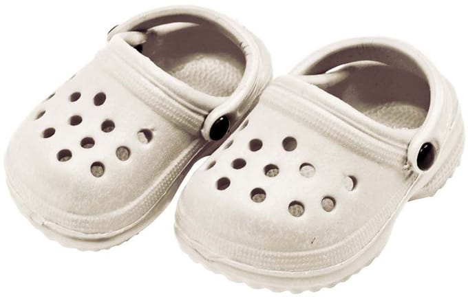 Heless poppenklompjes beige 38-45 cm poppenschoenen EVA.