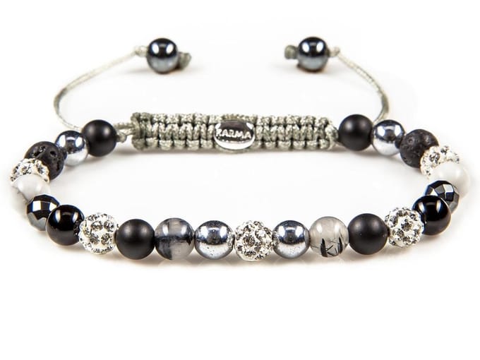 Karma Armband Spiral Pachanga White Crystal