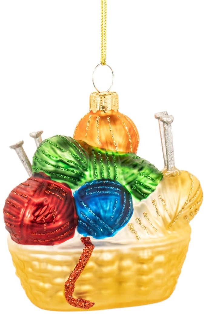 Mandje wol kerstbal - Sass & Belle