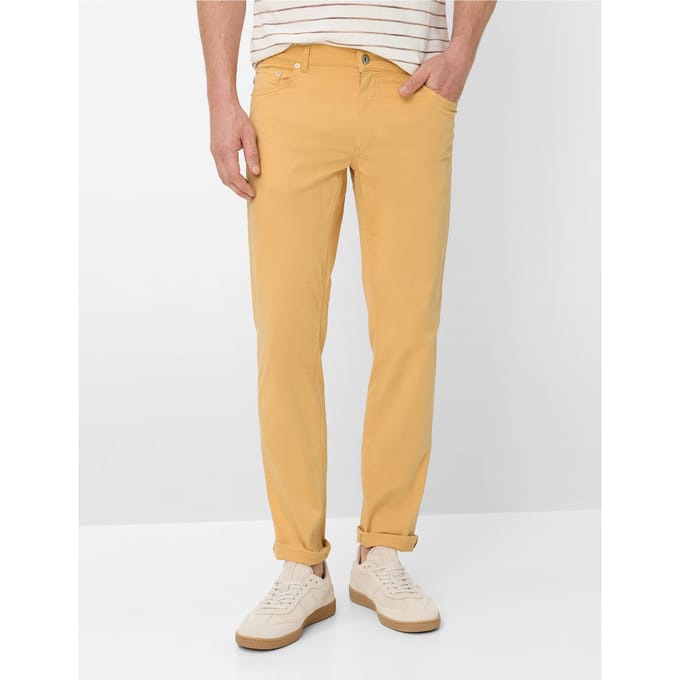 Brax Heren Jeans  Style COOPER dusty yellow, geel, maat 36/32