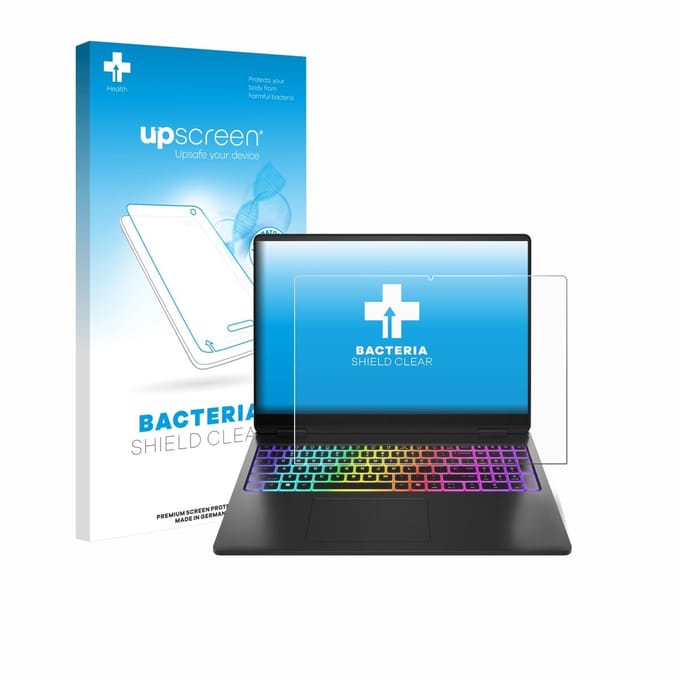 upscreen - Screenprotector voor HP Omen Max 16 - Folie Beschermfolie transparant antibacterieel