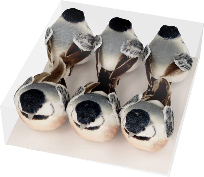 SET OF 6 NATURAL TITMICE