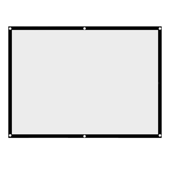 1 pièce Rideau de Projecteur Blanc Pliable Portable Sans Plis Écran de Projection 4:3 (100 pouces)
