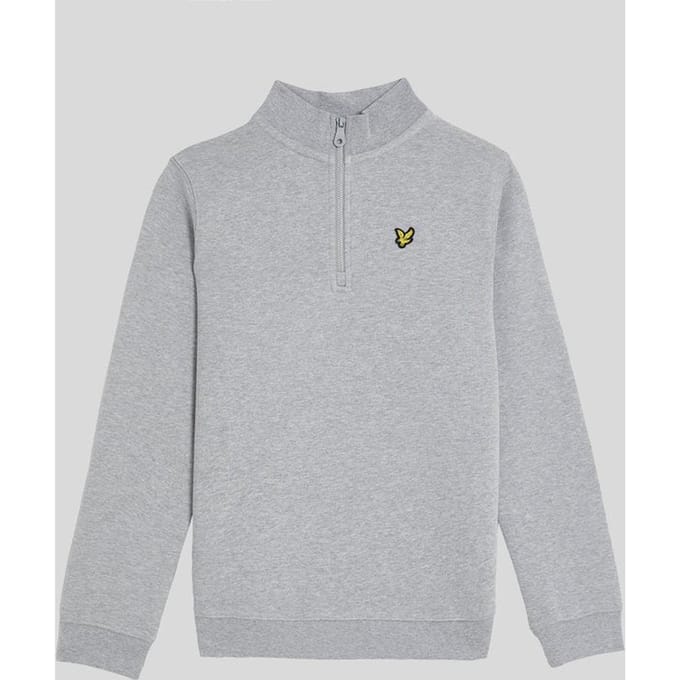 Lyle & Scott Jongens 1/4 Rits Trui - Grijs