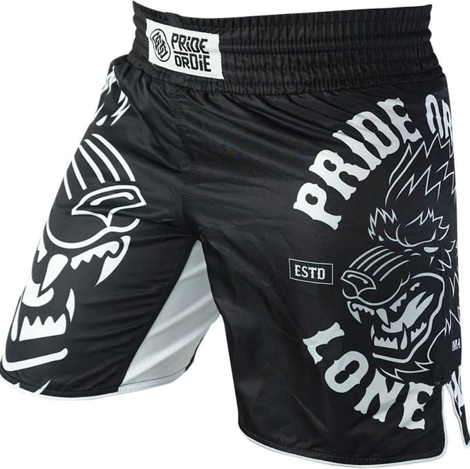 PRIDE or Die LONE WOLF Fightshort Zwart - S - Jeans Maat 30
