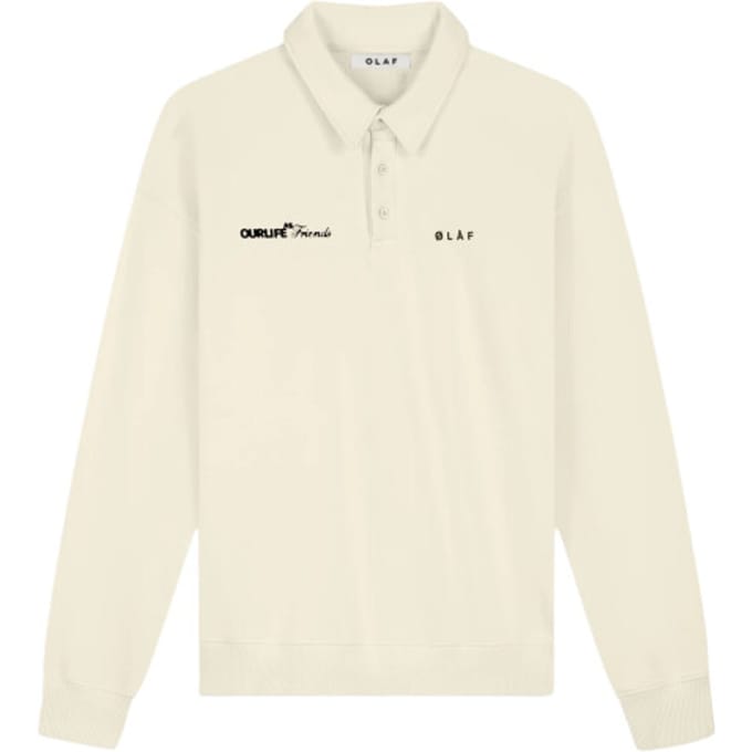 Olaf Script Friends Oversized Polo Polos Off White M240206