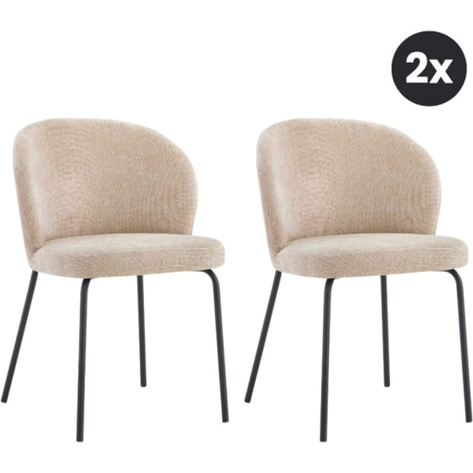 Multifurn 2x eetkamerstoel lio zand