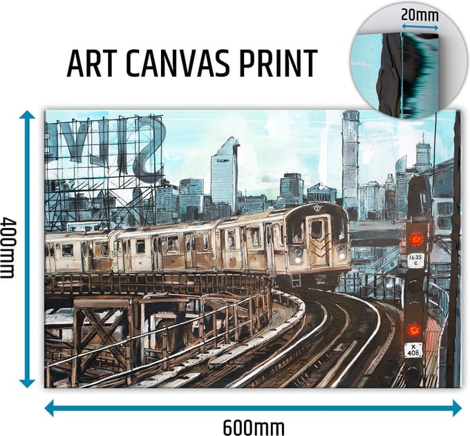 New York metro canvas schilderij 60x40 cm