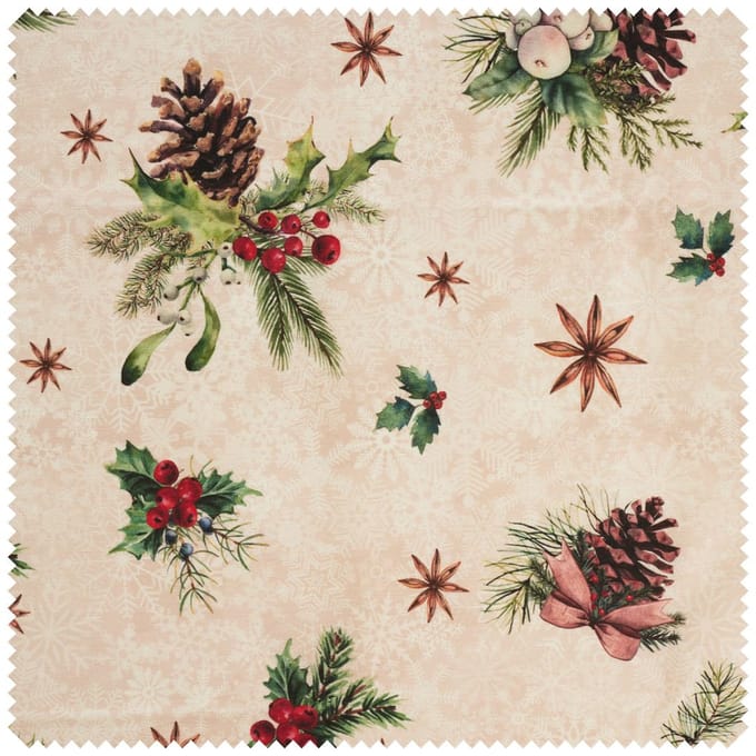Katoenen stof "Xmas", acryl gecoat