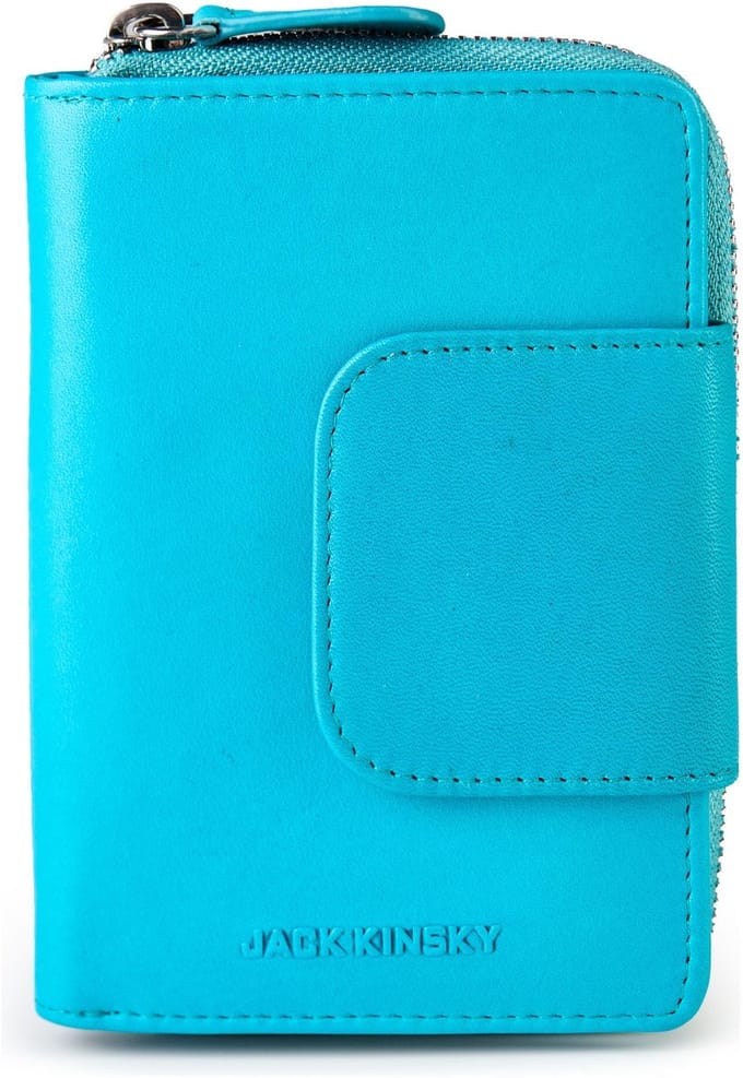 Jack Kinsky Aruba Portemonnee Leder 14 cm - Dames - Horizontaal - türkis