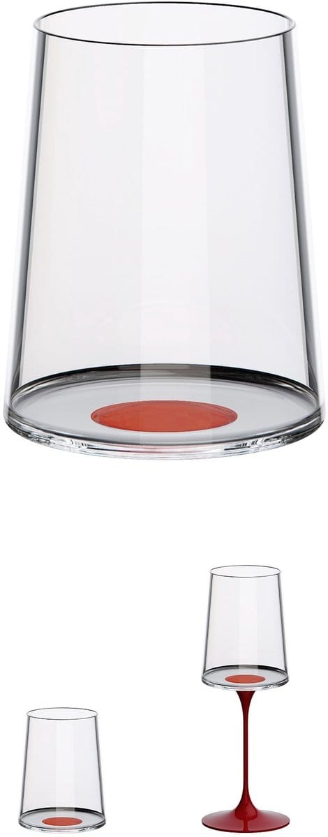 Trebonn SplitGlass - Tumbler / Wittewijnglas - 280ml - Set van 2 - Rood