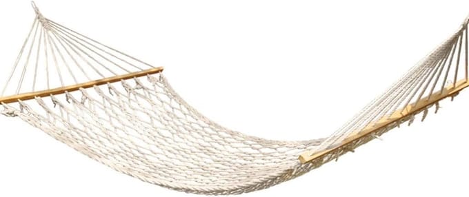 Hangmat - Net bed - Buiten ontspannen - Anti-rollover design - 200 x 120 cm - Geel