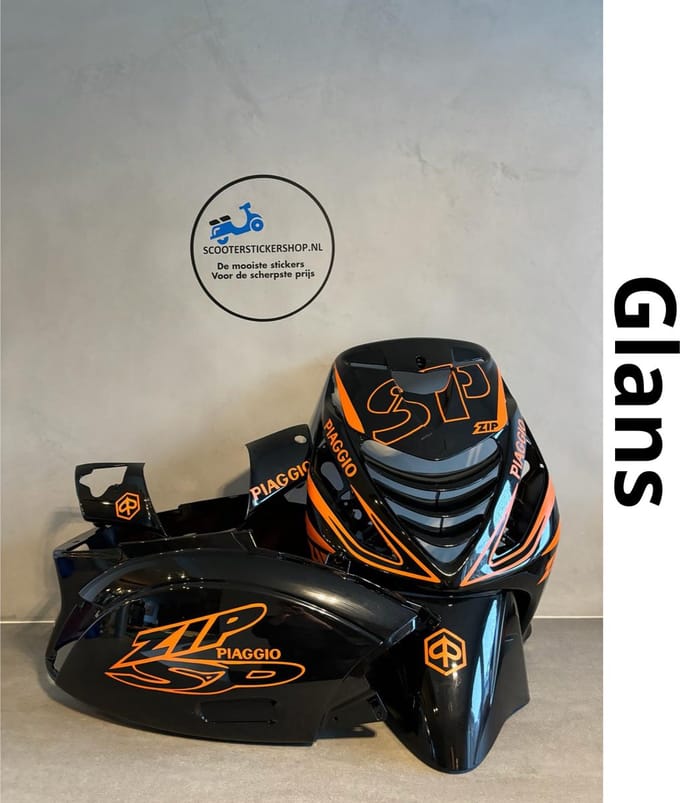 Piaggio zip - SP Outline Pakket - Piaggio Zip Accessoire - Scooter Accessoires - Scooter Stickers - Glans Oranje- Glans