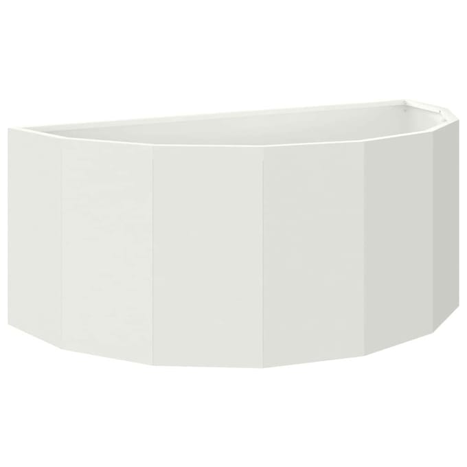 vidaXL Plantenbak Wit 90 x 45 x 35 cm Staal