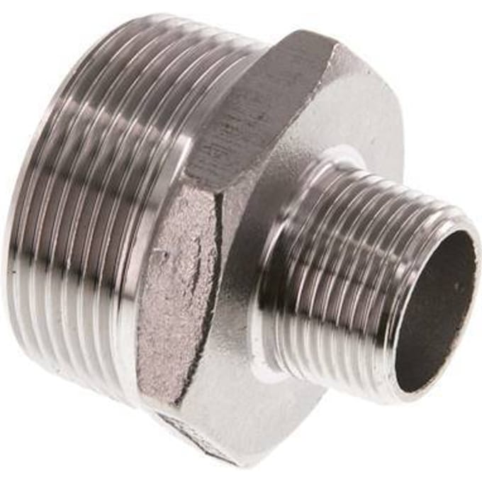 R 1 1/2'' x R 3/4'' RVS Borstnippel 16 Bar